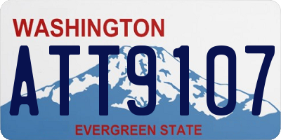 WA license plate ATT9107