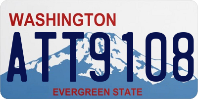 WA license plate ATT9108