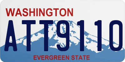 WA license plate ATT9110