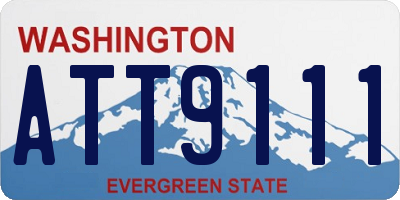 WA license plate ATT9111