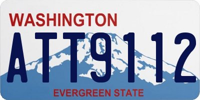 WA license plate ATT9112