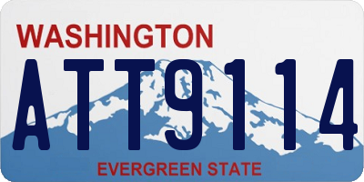 WA license plate ATT9114