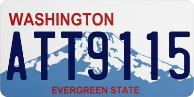 WA license plate ATT9115