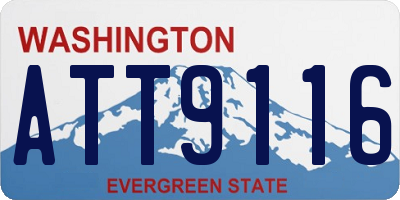 WA license plate ATT9116