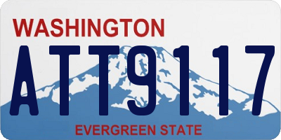 WA license plate ATT9117
