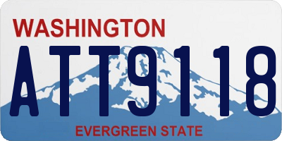 WA license plate ATT9118