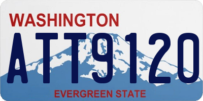 WA license plate ATT9120