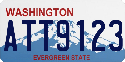 WA license plate ATT9123