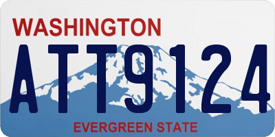 WA license plate ATT9124