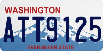 WA license plate ATT9125