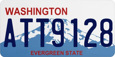 WA license plate ATT9128
