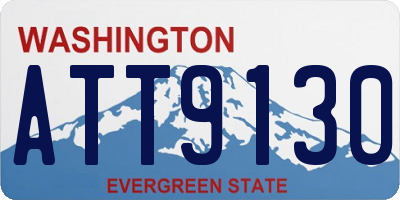 WA license plate ATT9130