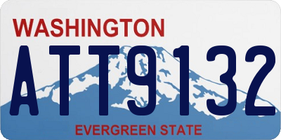 WA license plate ATT9132