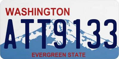 WA license plate ATT9133