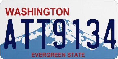 WA license plate ATT9134