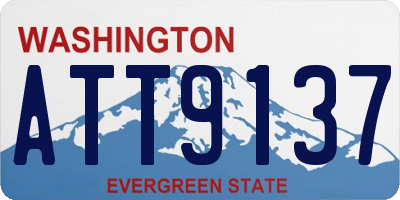 WA license plate ATT9137