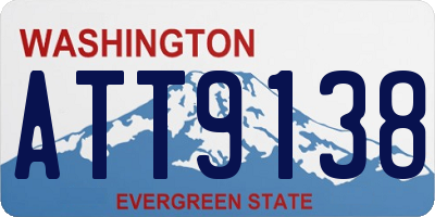 WA license plate ATT9138