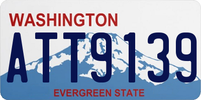 WA license plate ATT9139