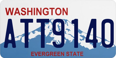 WA license plate ATT9140