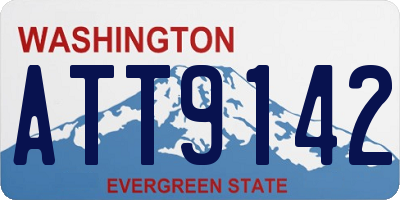 WA license plate ATT9142