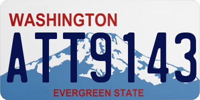 WA license plate ATT9143