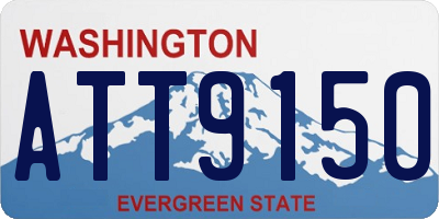 WA license plate ATT9150