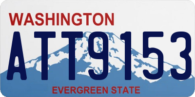 WA license plate ATT9153