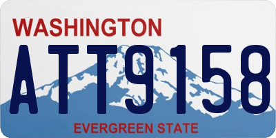 WA license plate ATT9158