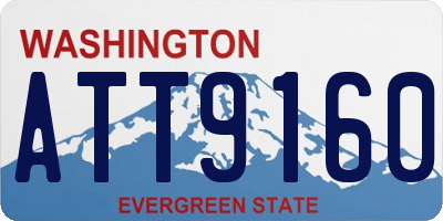 WA license plate ATT9160