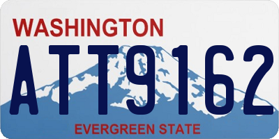 WA license plate ATT9162