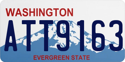 WA license plate ATT9163