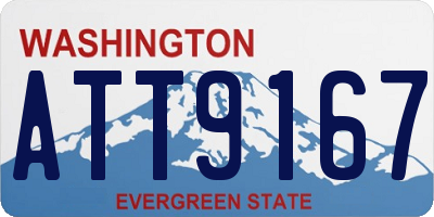 WA license plate ATT9167