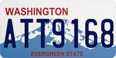 WA license plate ATT9168
