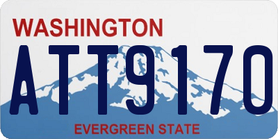 WA license plate ATT9170