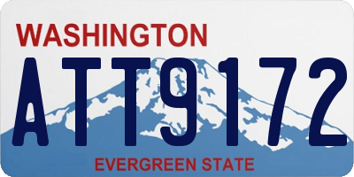 WA license plate ATT9172