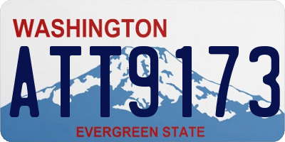 WA license plate ATT9173