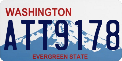 WA license plate ATT9178