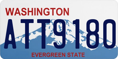 WA license plate ATT9180