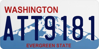 WA license plate ATT9181