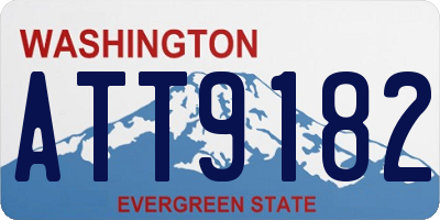 WA license plate ATT9182
