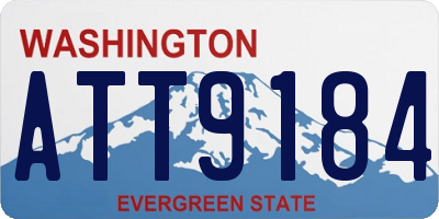 WA license plate ATT9184