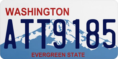 WA license plate ATT9185