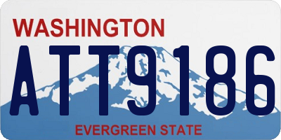 WA license plate ATT9186