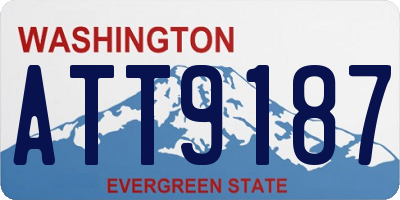 WA license plate ATT9187
