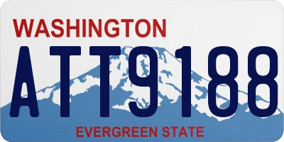 WA license plate ATT9188