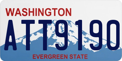 WA license plate ATT9190