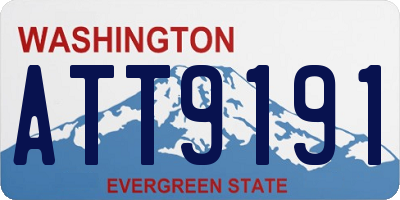 WA license plate ATT9191