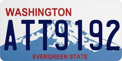 WA license plate ATT9192