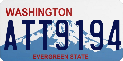 WA license plate ATT9194