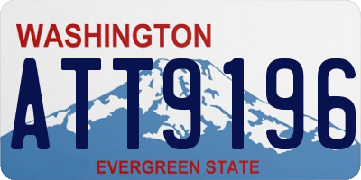 WA license plate ATT9196